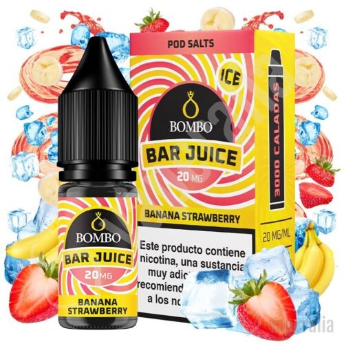 banana strawberry ice 10ml bar juice by bombo