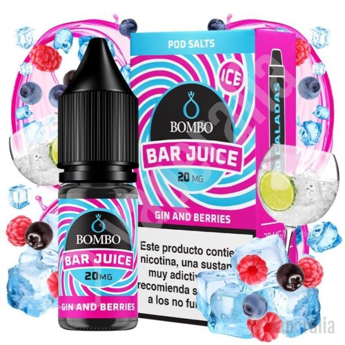 gin berries ice 10ml bar juice by bombo