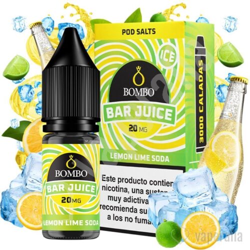 lemon lime soda ice 10ml bar juice by bombo